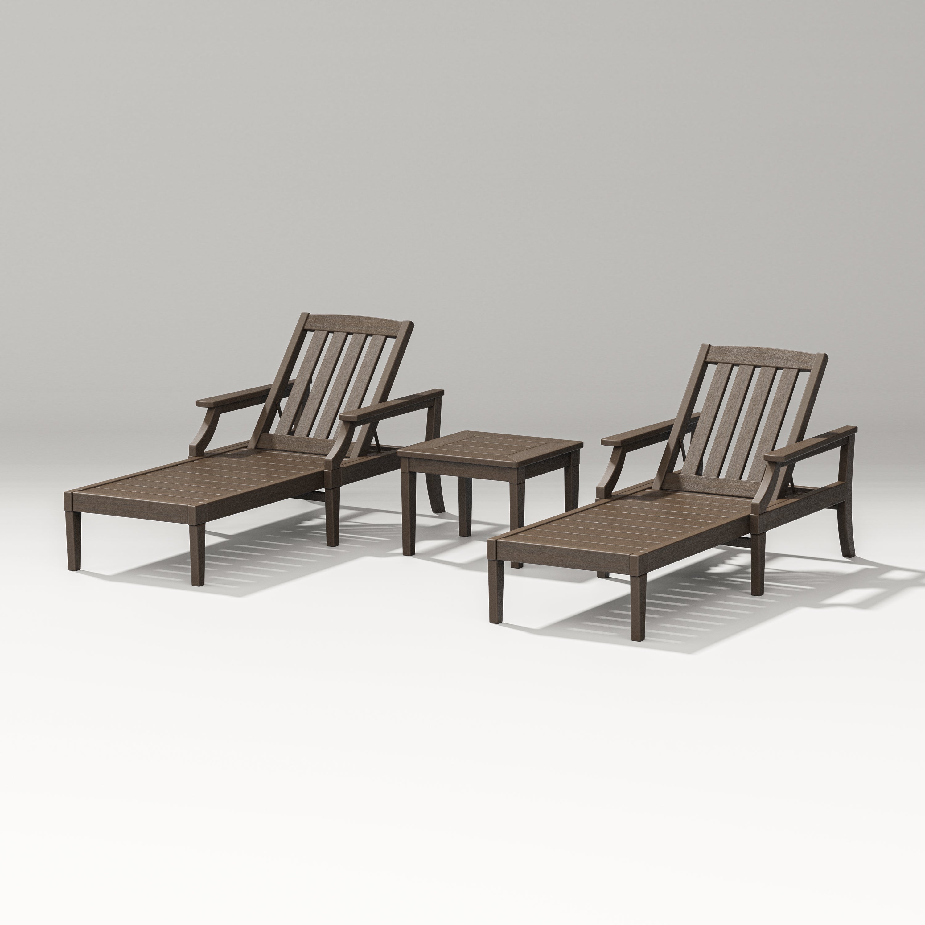 PW Designer Series Estate 3-Piece Chaise Lounge Set in Kona
