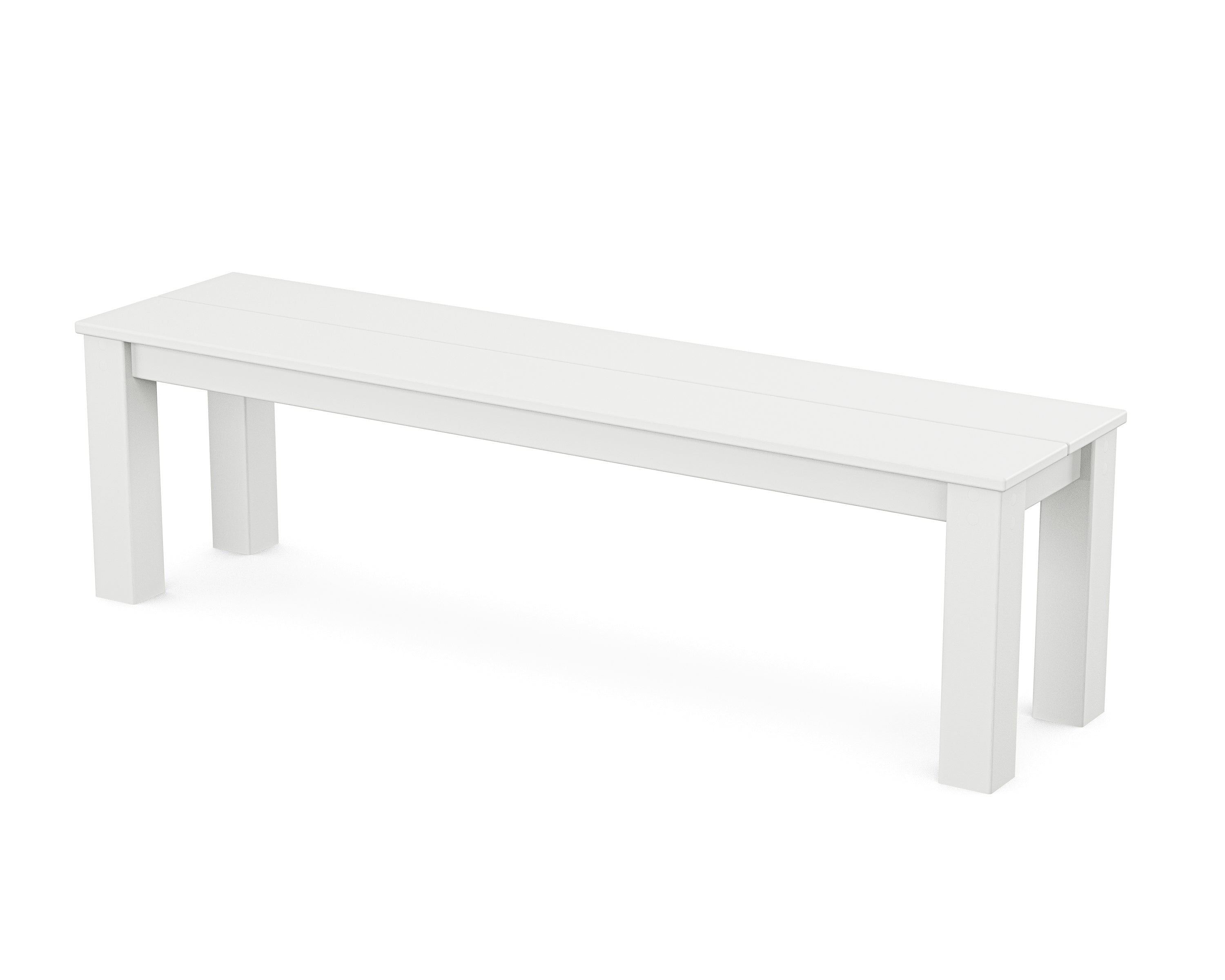 POLYWOOD Parsons 60” Bench in White