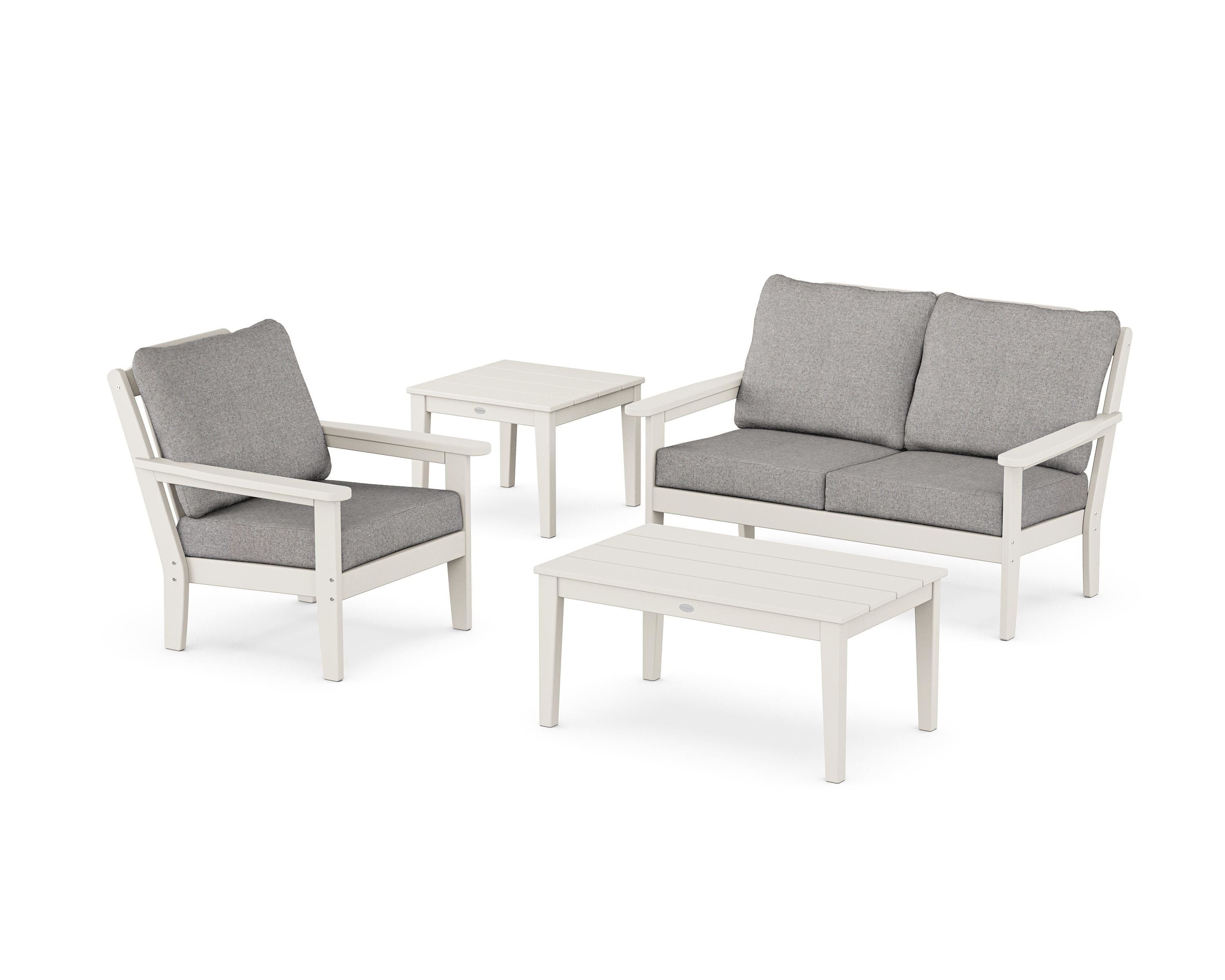 Country Living Wovendale 4-Piece Deep Seating Set in Sand / Grey Mist