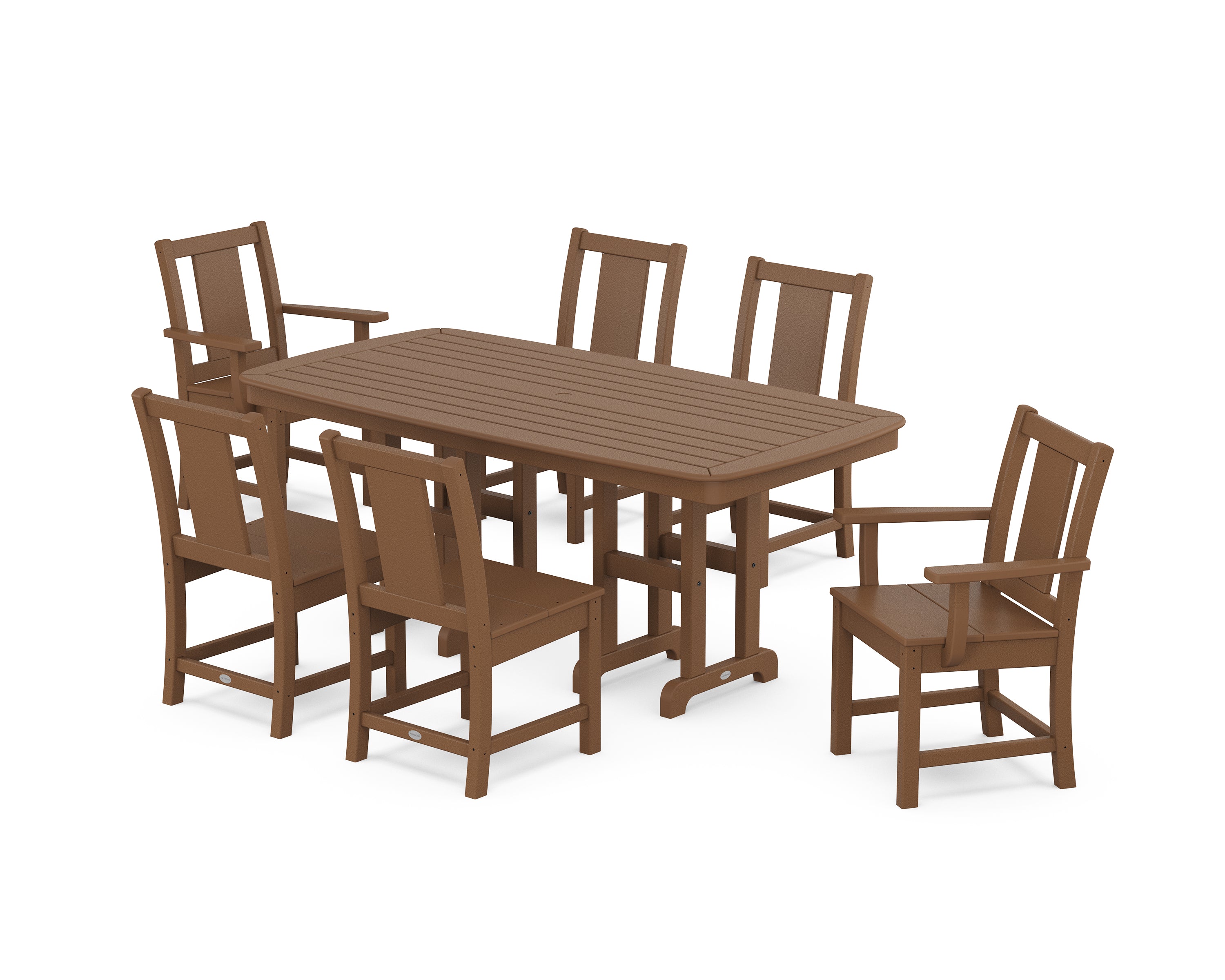 POLYWOOD Prairie 7-Piece Dining Set in Teak