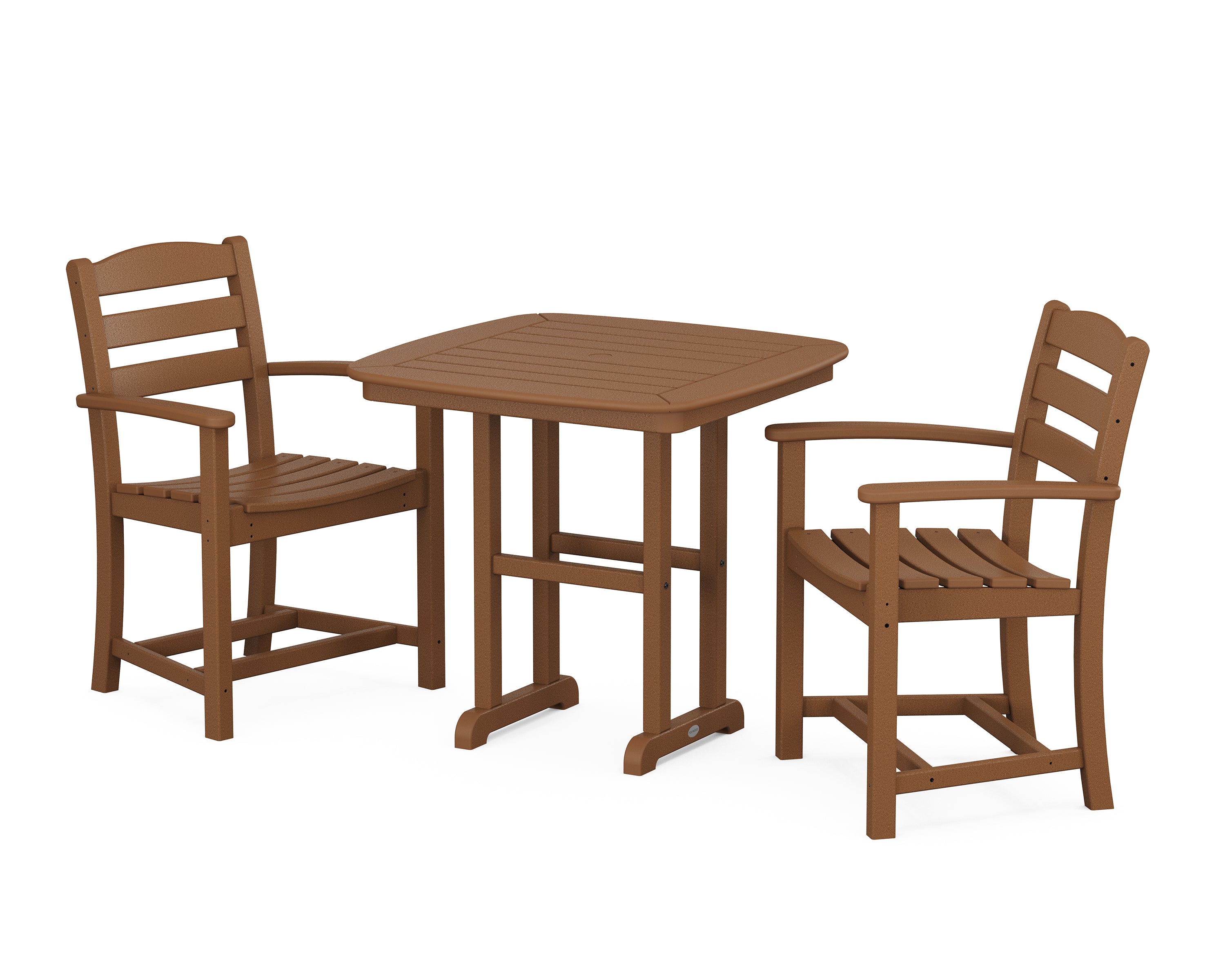 POLYWOOD La Casa Café 3-Piece Dining Set in Teak