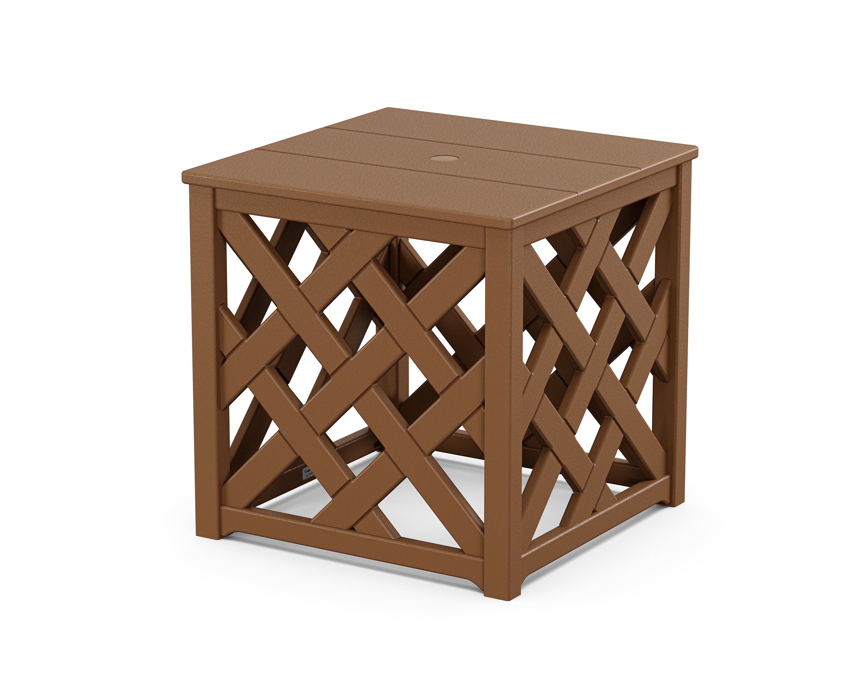 Country Living Wovendale Accent Umbrella Table in Teak
