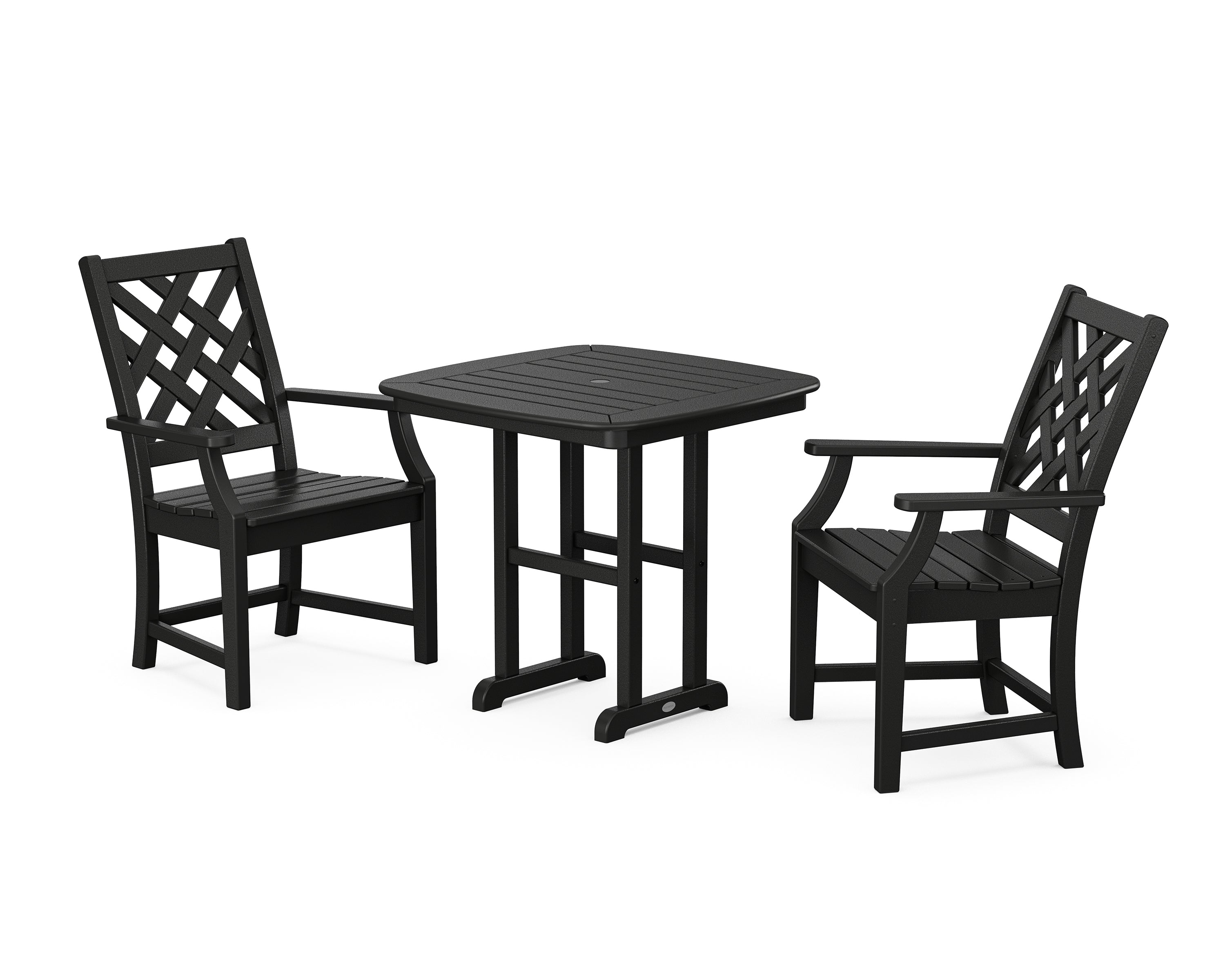 Country Living Wovendale 3-Piece Dining Set in Black