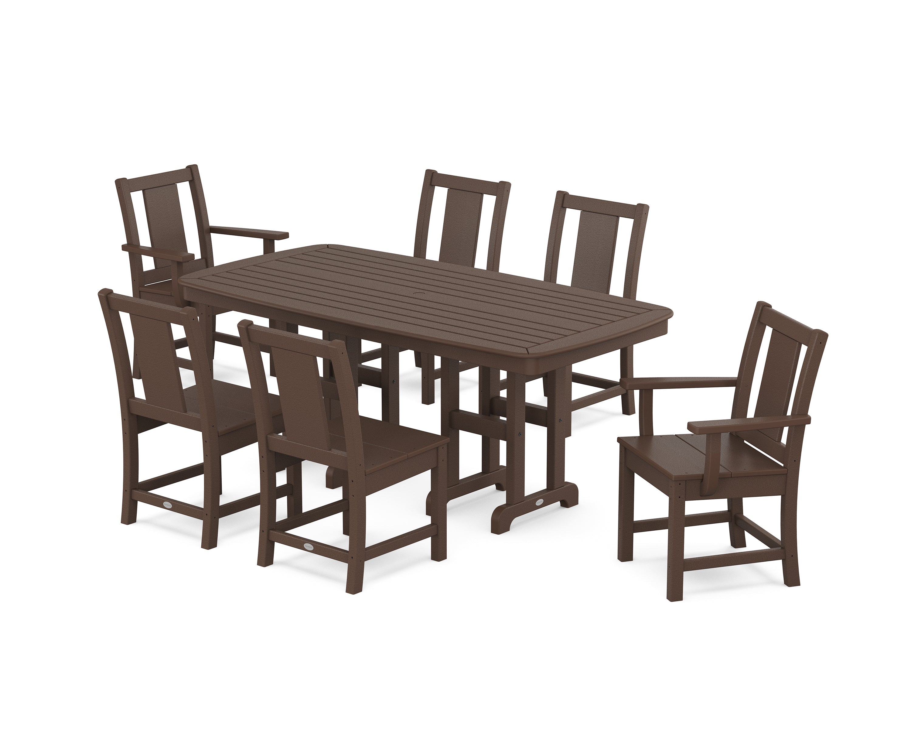 POLYWOOD Prairie 7-Piece Dining Set in Mahogany