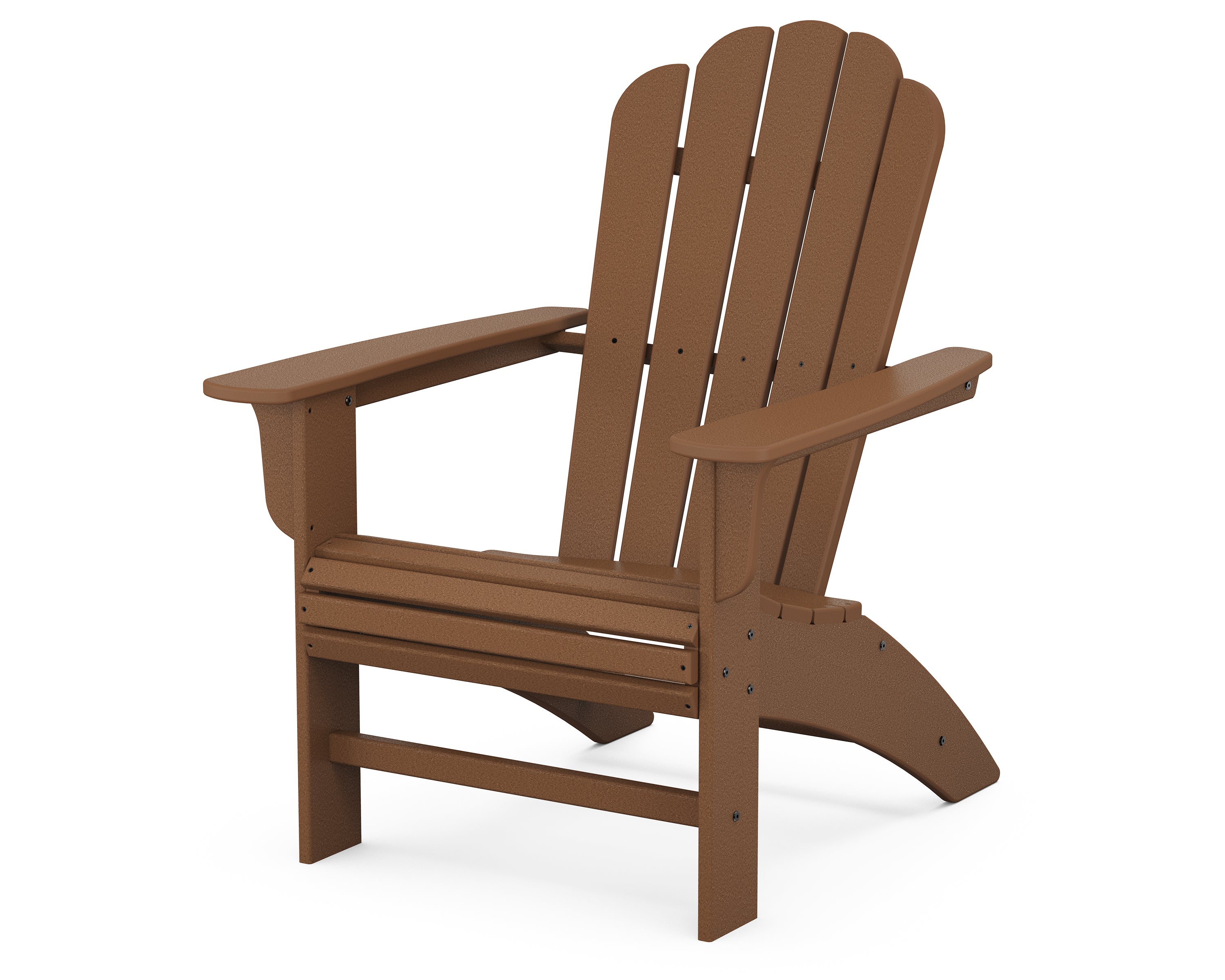 POLYWOOD Country Living Curveback Adirondack Chair in Teak