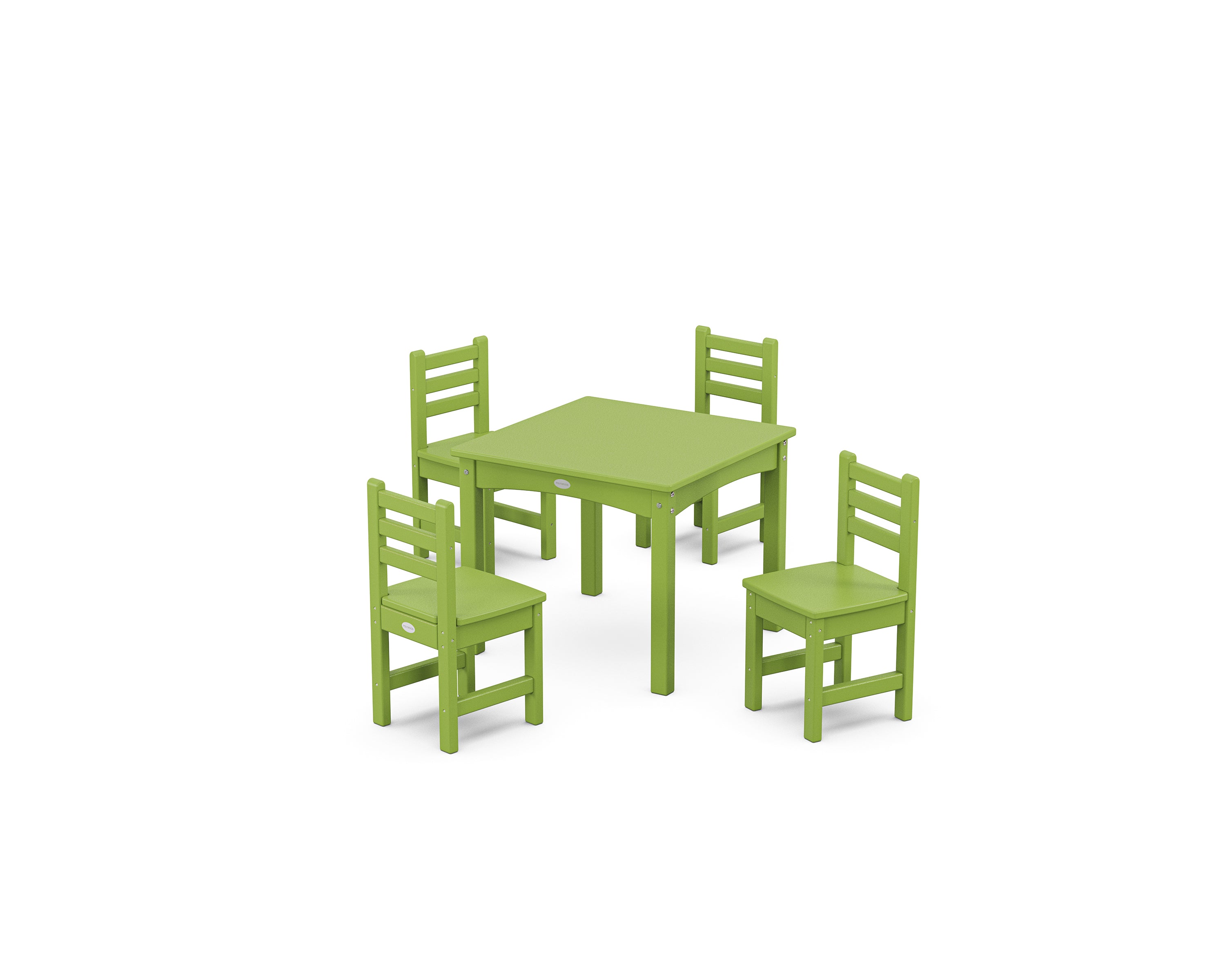 POLYWOOD Lakeside Toddler 5-Piece Dining Set in Lime