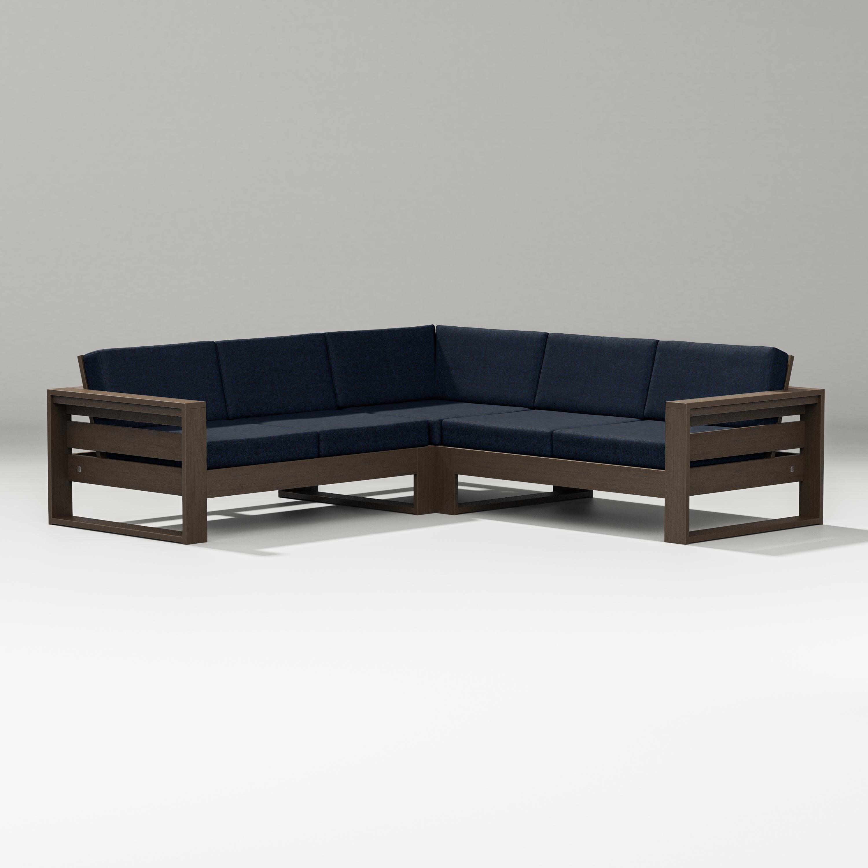 PW Designer Series Latitude Corner Sectional in Kona / Marine Indigo
