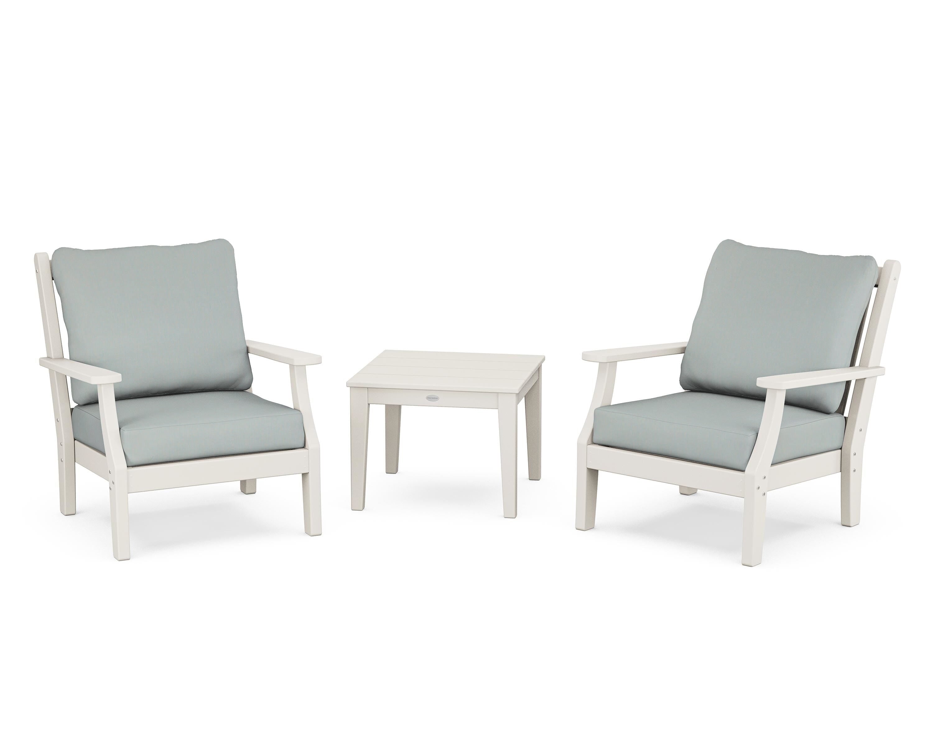 Country Living Wovendale 3-Piece Deep Seating Set in Sand / Spa