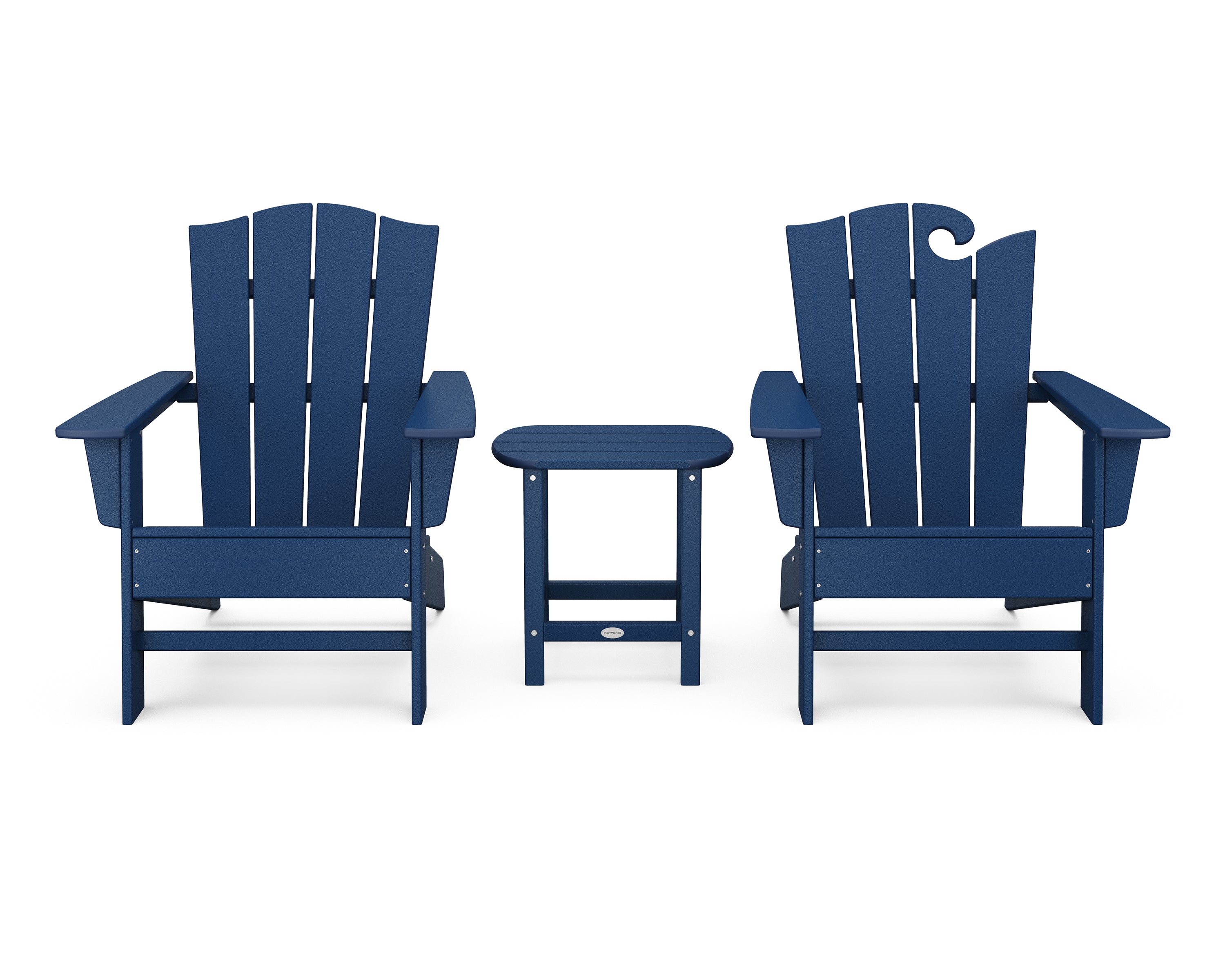 POLYWOOD Wave Collection 3-Piece Set in Navy