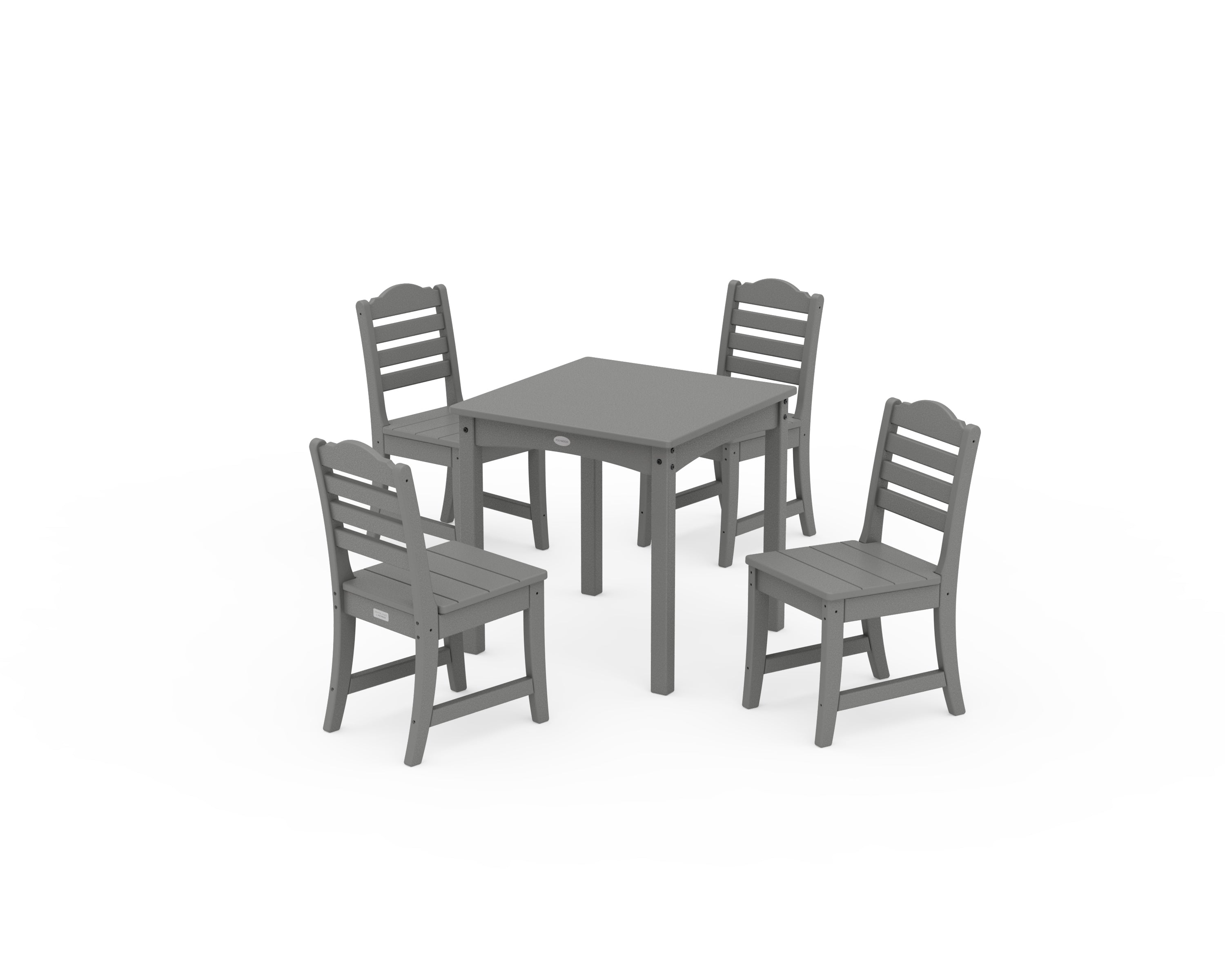 POLYWOOD Savannah Kids 5-Piece Dining Set in Slate Grey