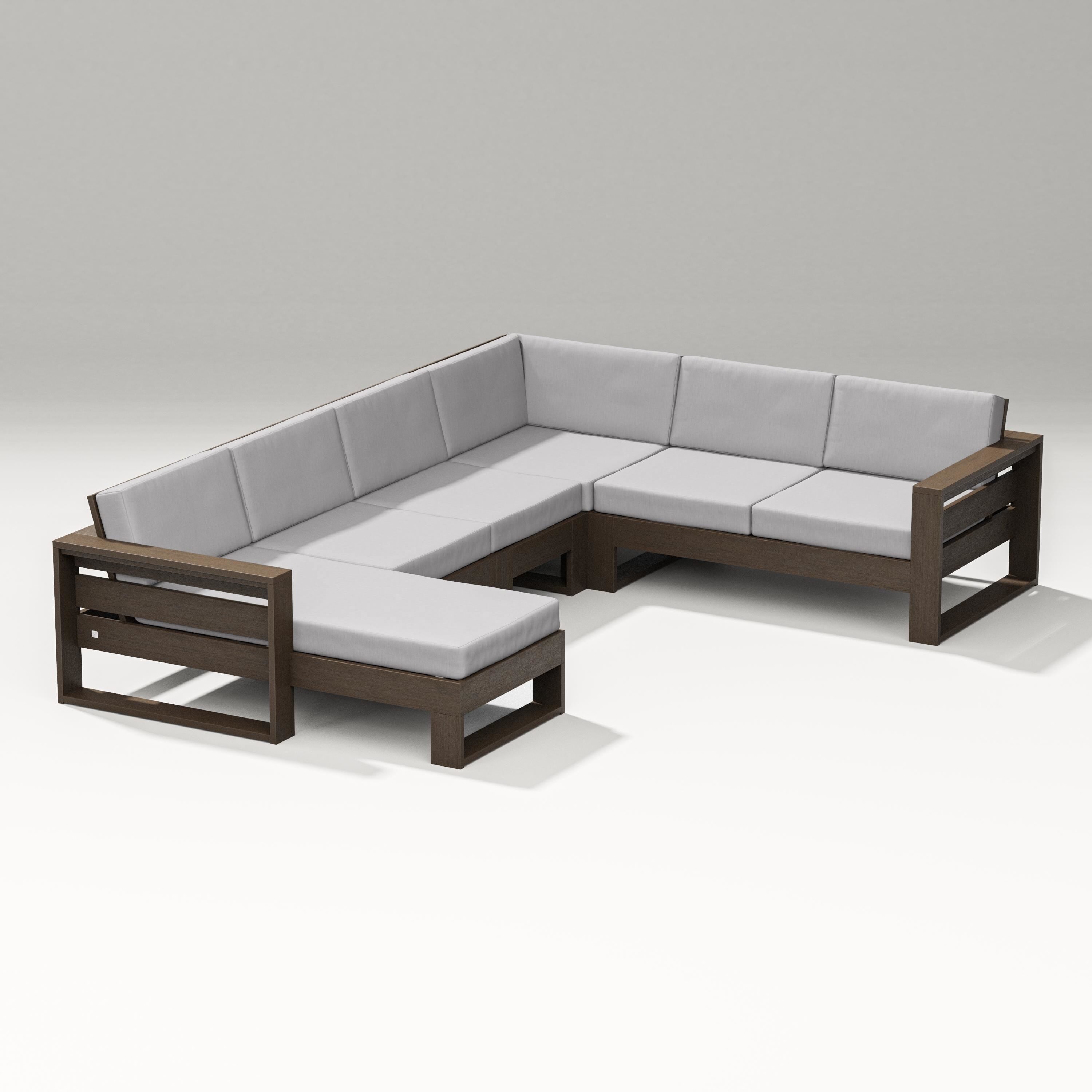 PW Designer Series Latitude Corner Sectional with Left Chaise in Kona / Granite