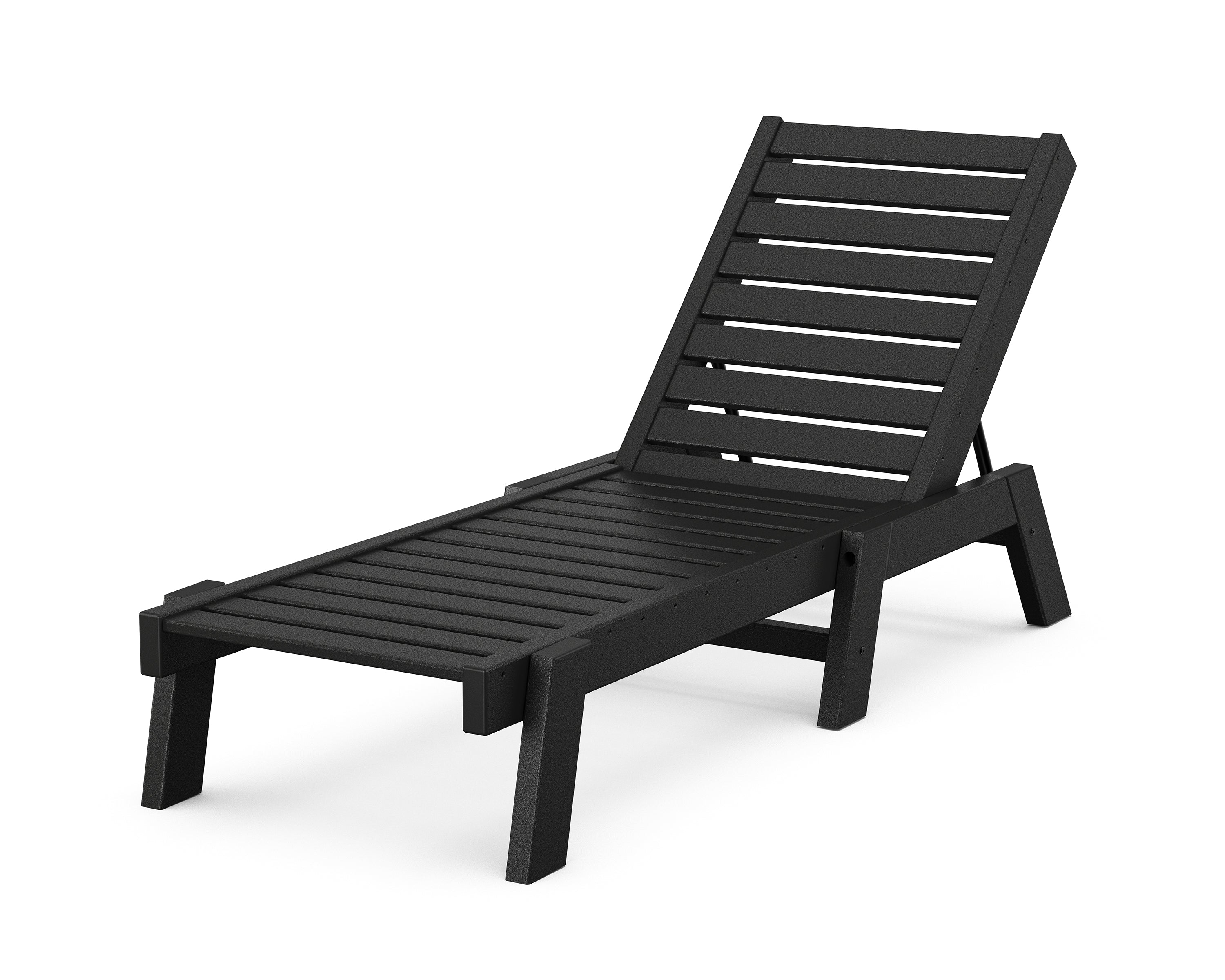 POLYWOOD Captain Chaise in Black