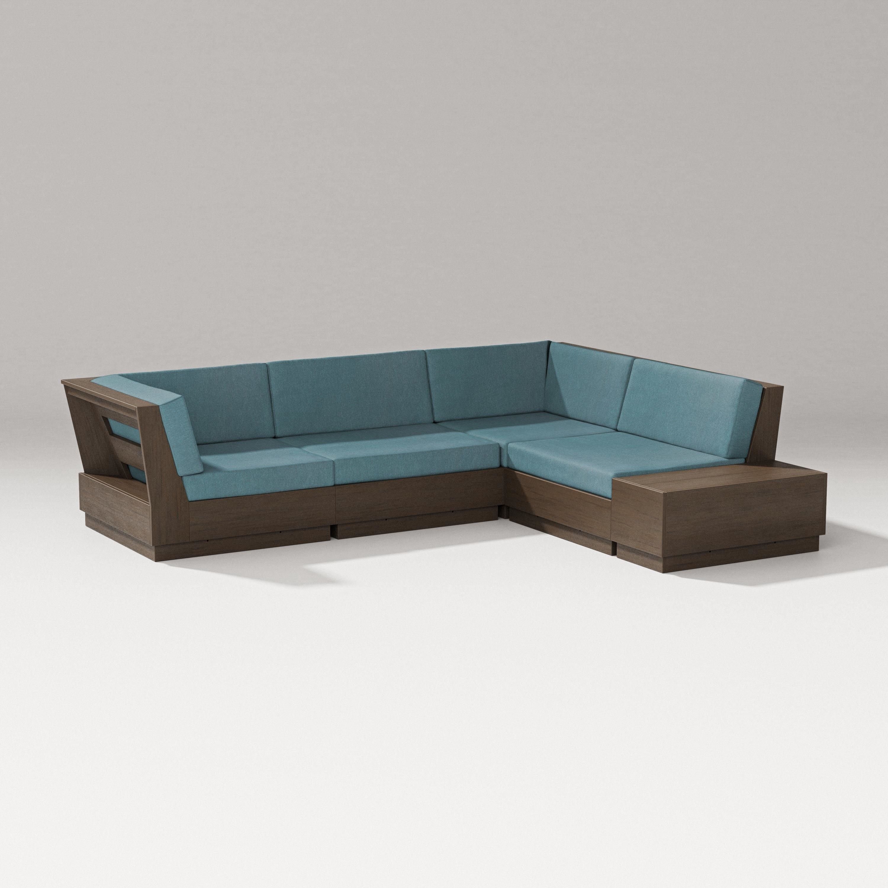 PW Designer Series Elevate Corner Sectional in Kona / Ocean Teal