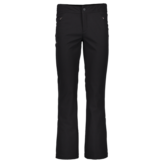 An active pant with 7% Spandex for an effective dynamic fit. Hidden zippered handwarmer pockets allow this softshell to have an uncompromising flattering fit without bulk and yet incorporate Full-Motion articulation.