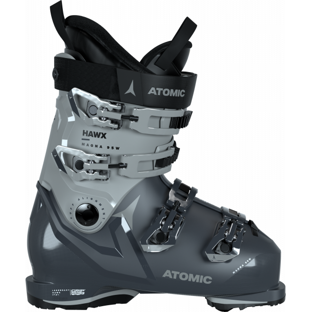 The Atomic Hawx Magna 95 W GW is a high performance, wide-fit ski boot for women – offering power, control and fun in all-mountain conditions.