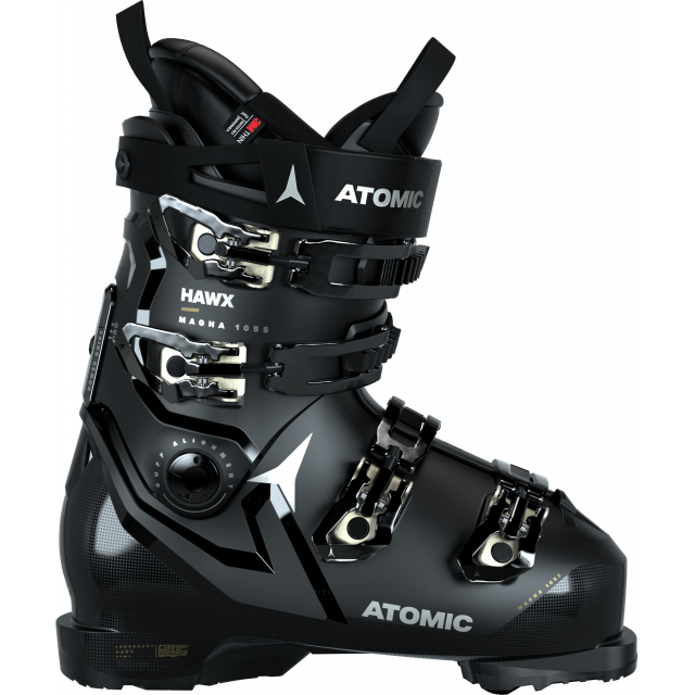 ki the Atomic Hawx Magna 105 S W GW, power and precision is what you'll get with the stiffest option for women with wider foot.