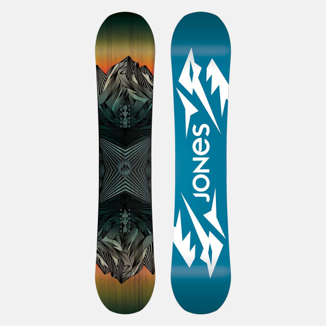 The Prodigy is our all-mountain directional twin built for hard-charging kids. Most kids boards are made with very basic materials and are designed for first-time riders. Not the Prodigy. The Prodigy features the same premium materials and performance features as Jones' adult models and offers quick learning young riders a solid foundation to keep progressing their skills.