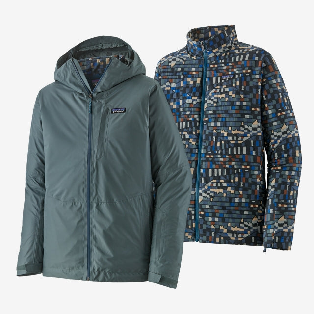 Patagonia Men's 3-in-1 Powder Town Jacket - Ski & Snowboard Jackets - Obsidian Plum - 31695 - XXL