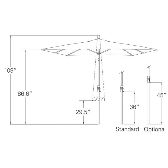 TREASURE GARDEN Steel 35 lbs. Market Umbrella Base (BS359)