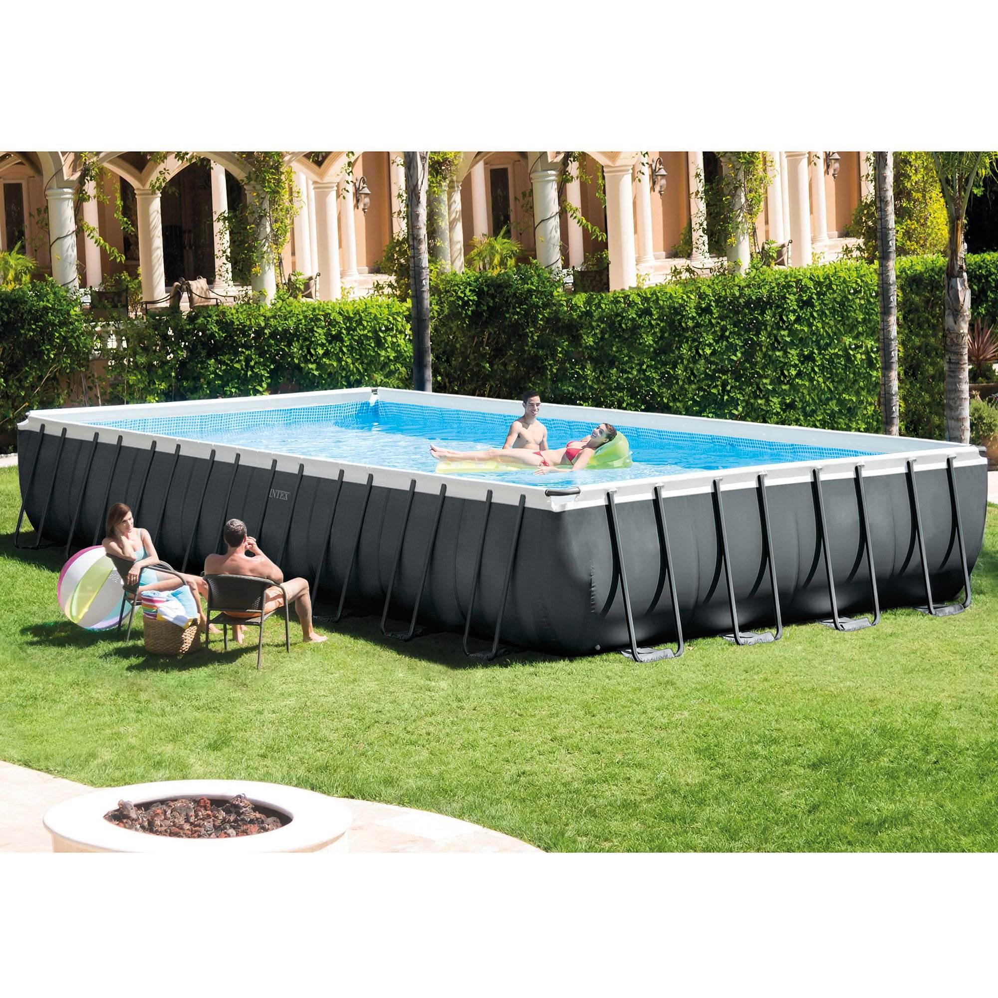 Intex 32' x 16' x 52" Rectangular Ultra XTR Frame Swimming Pool w/ Pump - Pelican Shops