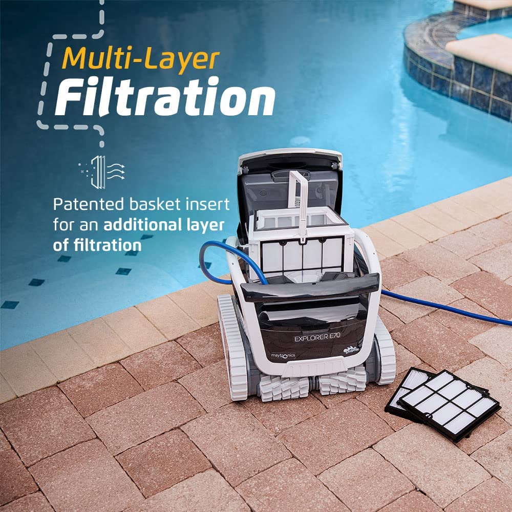 Ships Next Day New Dolphin Explorer E70 Robotic Pool Cleaner w/ Caddy