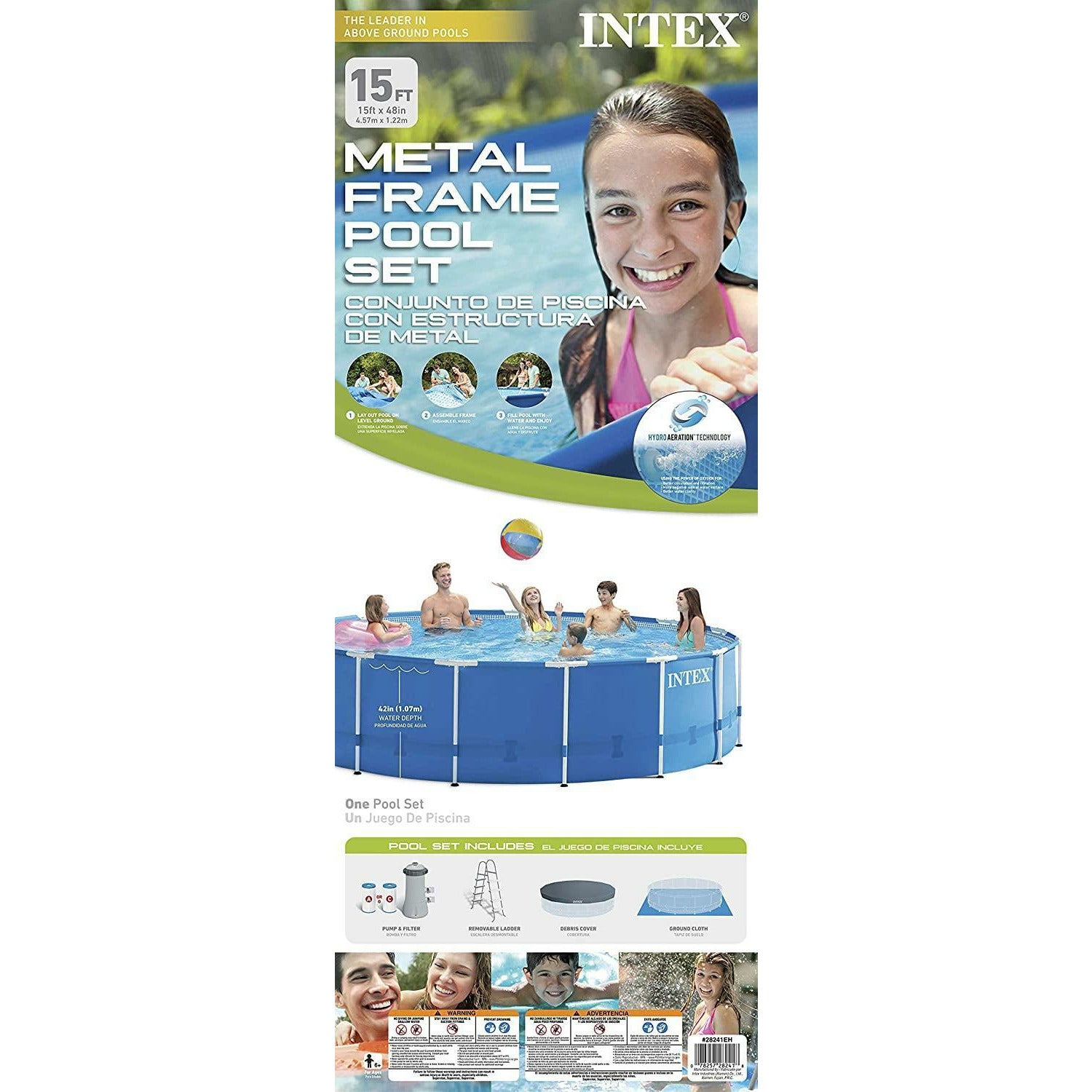 Intex Metal Frame Pool 15x48 - Pelican Shops