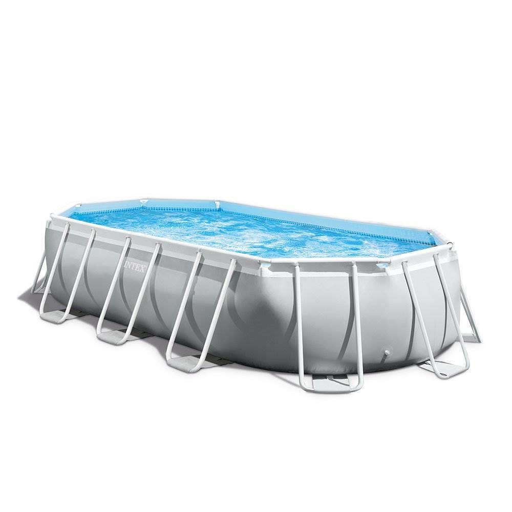 Intex 16.5ft x 9ft 48in Prism Frame Oval Above Ground Swimming Pool - Pelican Shops