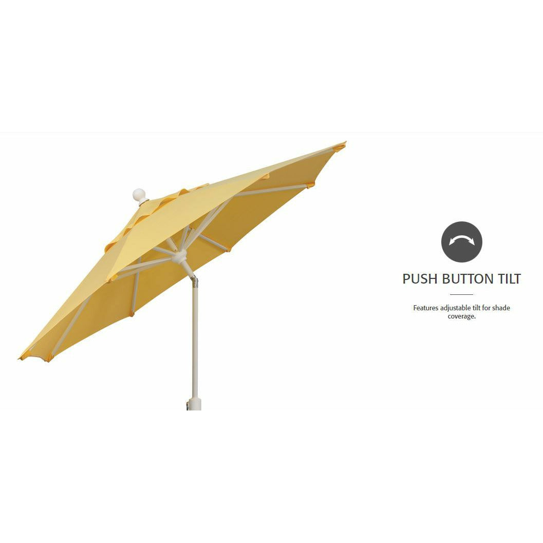 TREASURE GARDEN Market Aluminum 7.5' Octagon Push Button Tilt Crank Lift Umbrella