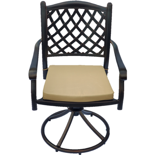 The Classic Swivel Metal Patio Dining Chair With Cushion IN STOCK