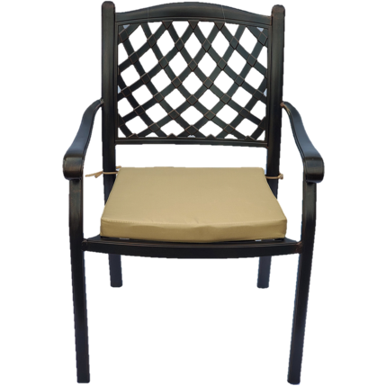 The Classic Metal Patio Dining Chair With Cushion IN STOCK