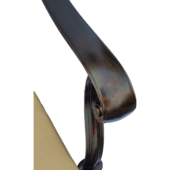 The Classic Metal Patio Dining Chair With Cushion IN STOCK