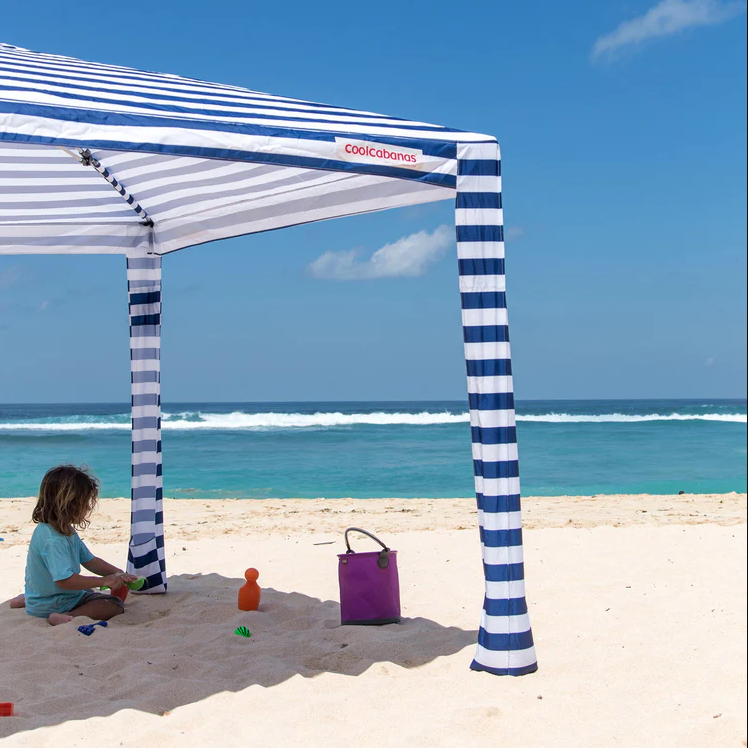 Ships Next Day CoolCabana 5 Newport Navy Stripes