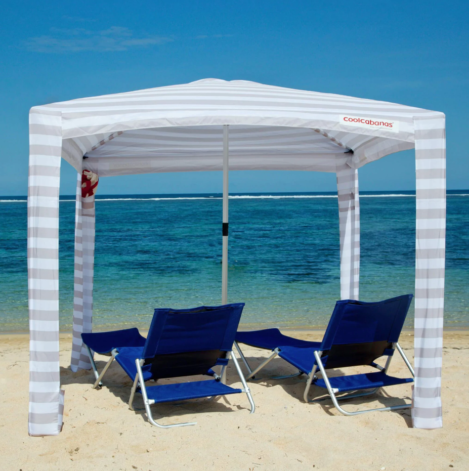 Ships Next Day CoolCabana 5 Noosa Beige Stripes