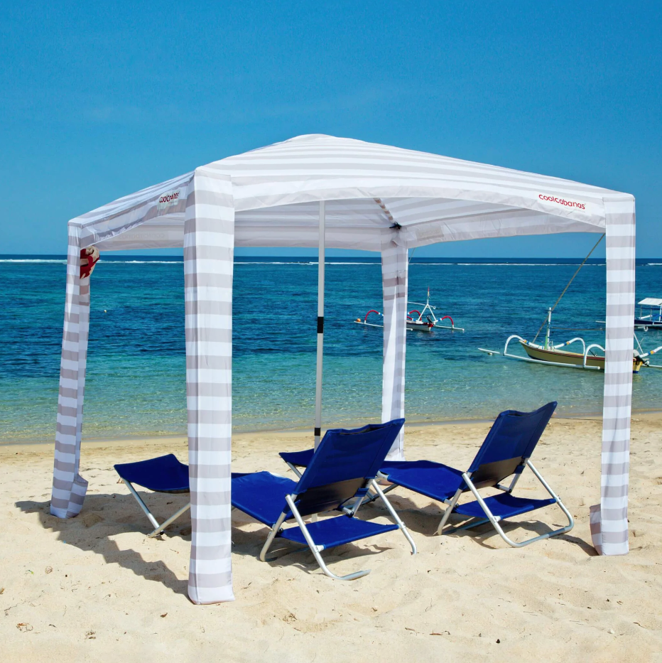 Ships Next Day CoolCabana 5 Noosa Beige Stripes