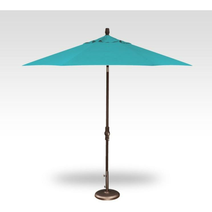 TREASURE GARDEN Market Aluminum 9' Octagon Collar Tilt Crank Lift Umbrella