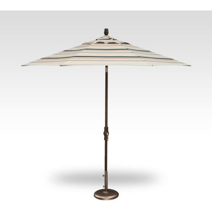 TREASURE GARDEN Market Aluminum 9' Octagon Collar Tilt Crank Lift Umbrella