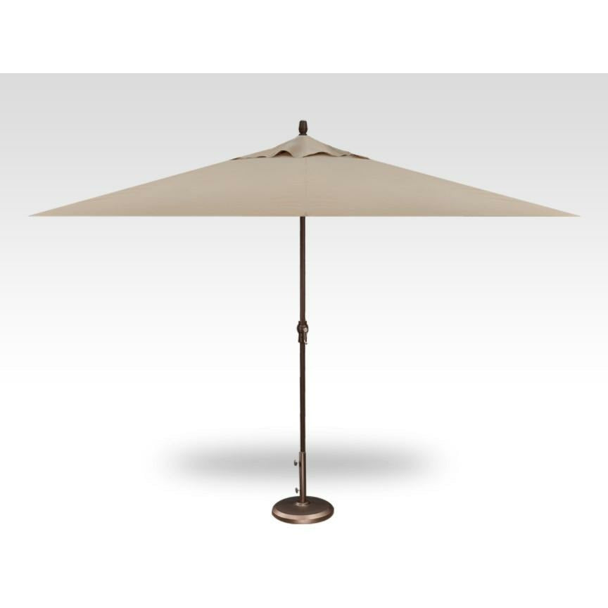 TREASURE GARDEN Market Aluminum 8' x 11' Crank Lift Rectangular Umbrella