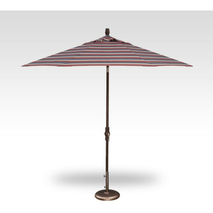 TREASURE GARDEN Market Aluminum 9' Octagon Collar Tilt Crank Lift Umbrella