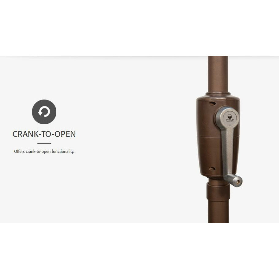TREASURE GARDEN Market Aluminum 9' Octagon Push Button Tilt Crank Lift Umbrella UM920
