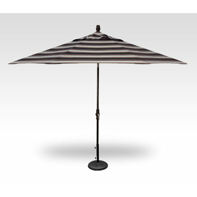 TREASURE GARDEN Market Aluminum 11' Octagon Collar Tilt Crank Lift Umbrella