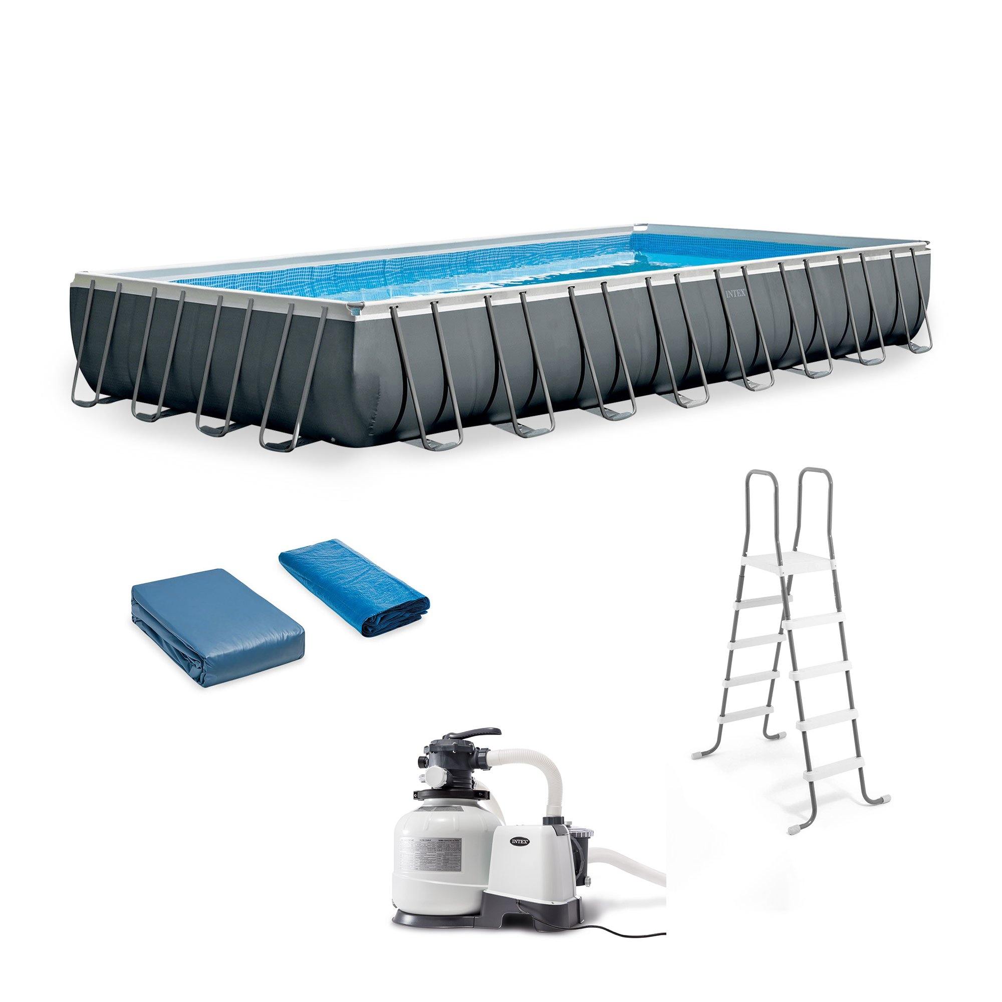 Intex 32' x 16' x 52" Rectangular Ultra XTR Frame Swimming Pool w/ Pump - Pelican Shops