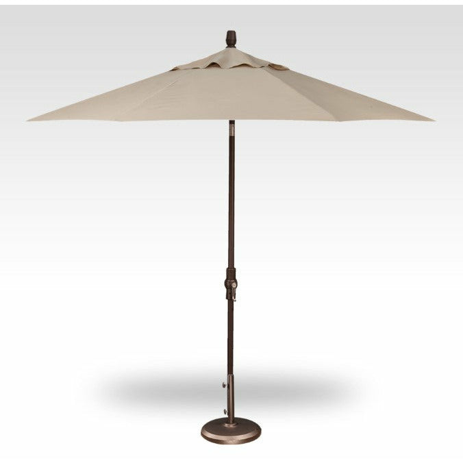 TREASURE GARDEN Market Aluminum 9' Octagon Collar Tilt Crank Lift Umbrella