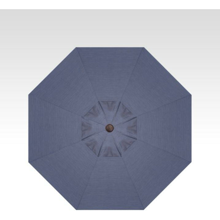 TREASURE GARDEN Market Aluminum 9' Octagon Collar Tilt Crank Lift Umbrella