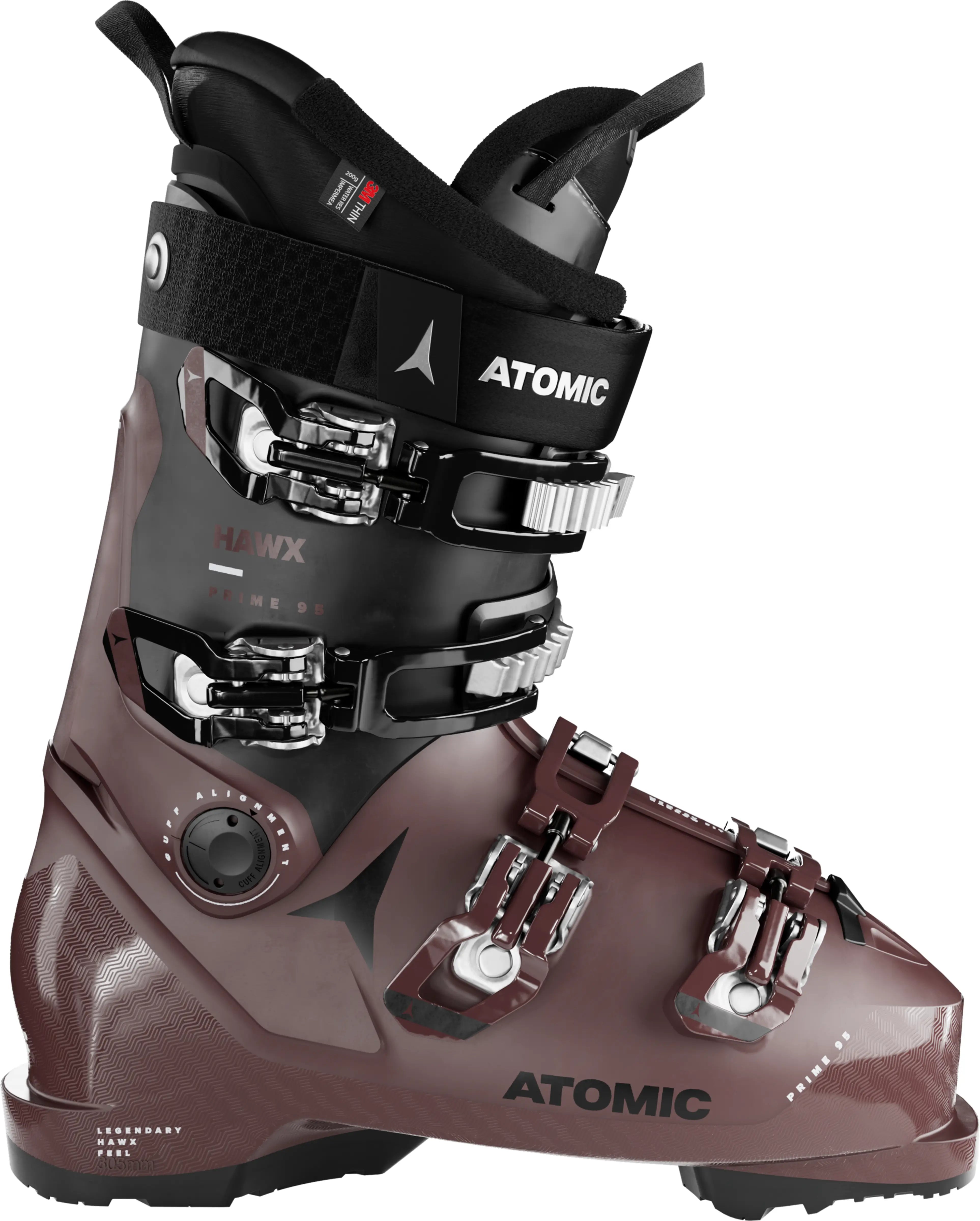 The Atomic Hawx Prime 95 W GW is an all-mountain ski boot with a medium fit and flex for female skiers with a medium build.