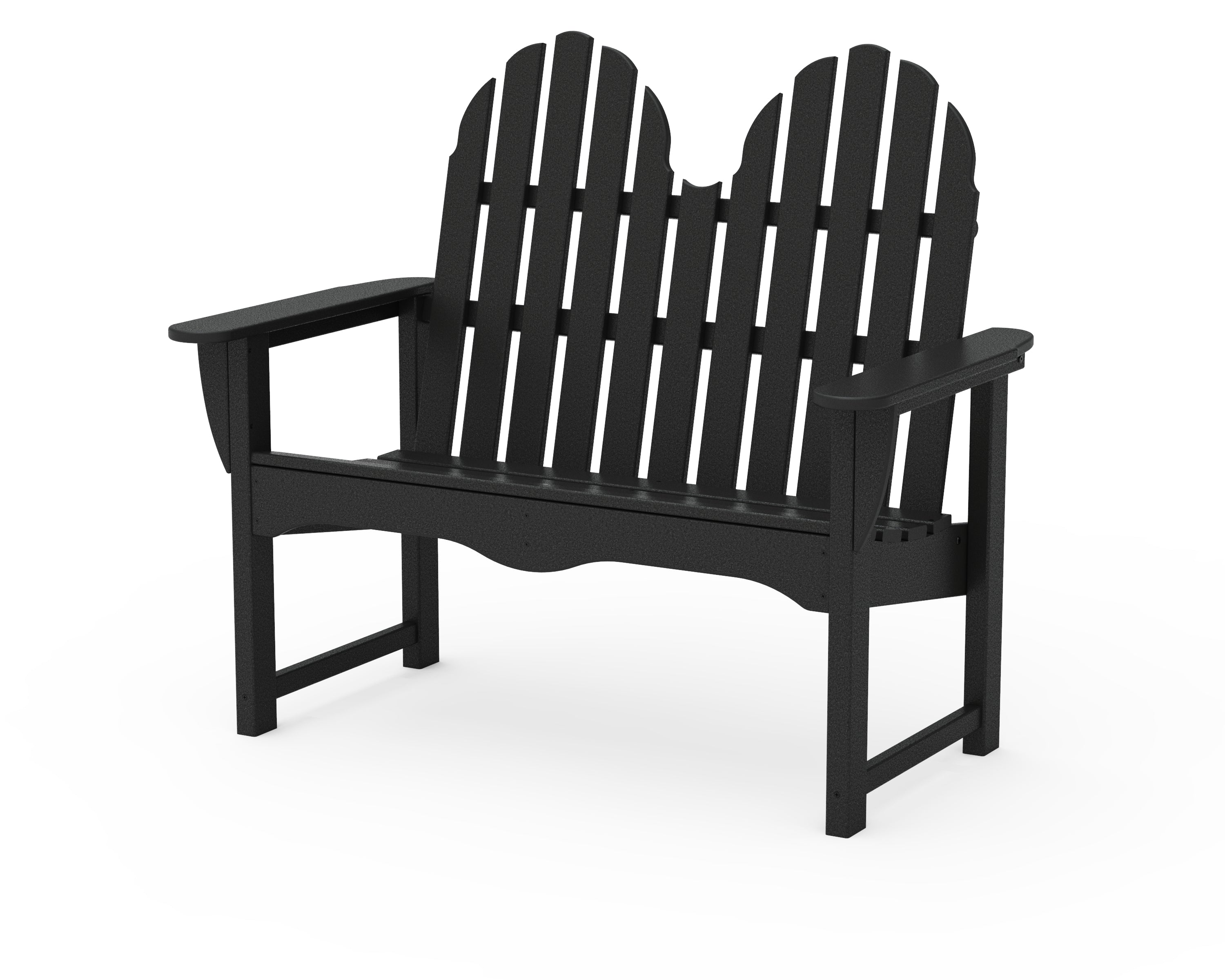 POLYWOOD Classic Adirondack 48" Bench in Black