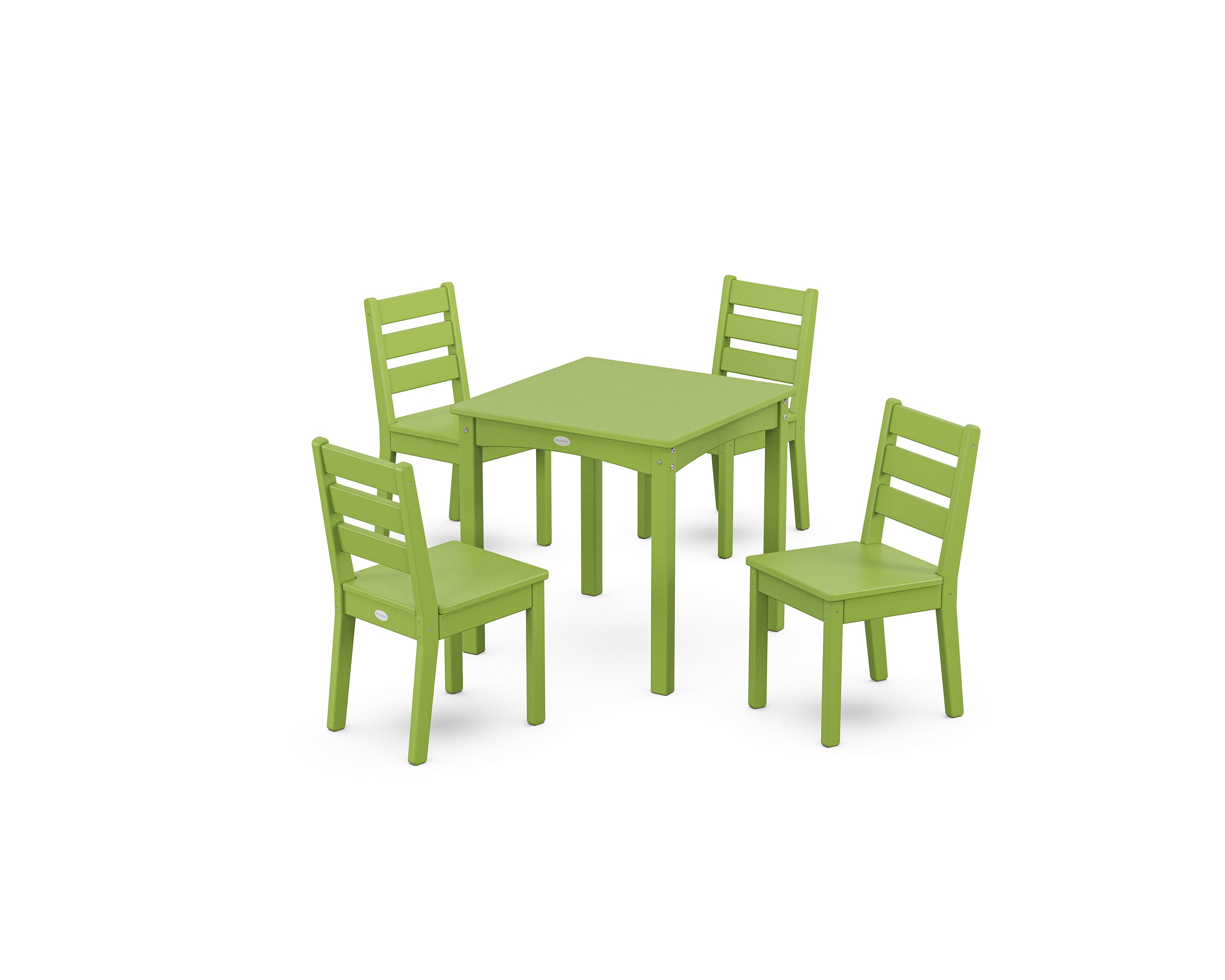POLYWOOD Lakeside Kids 5-Piece Dining Set in Lime