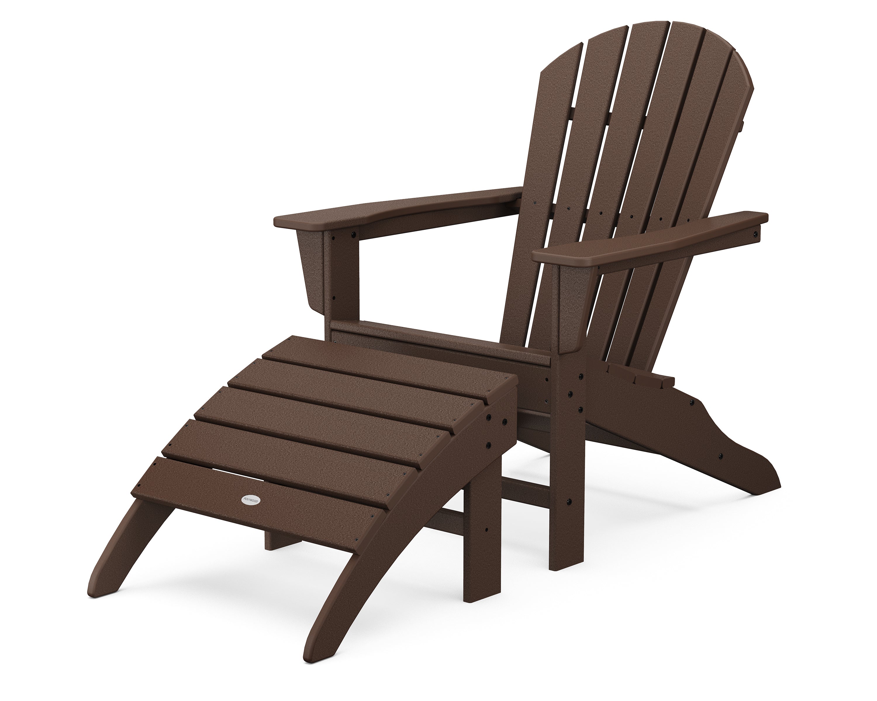POLYWOOD® South Beach Adirondack 2-Piece Set in Mahogany
