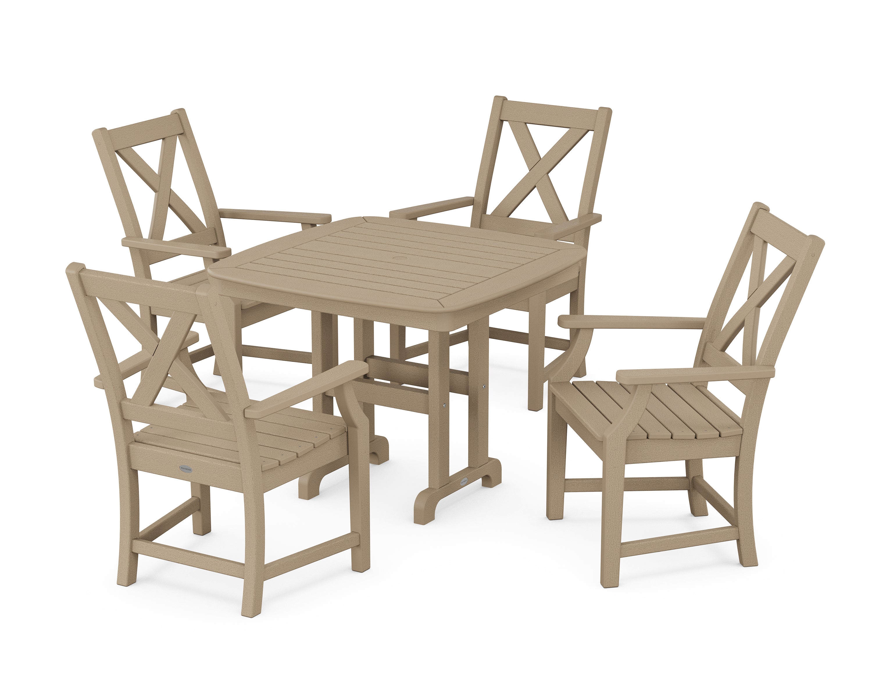 POLYWOOD® Braxton 5-Piece Dining Set in Vintage Sahara