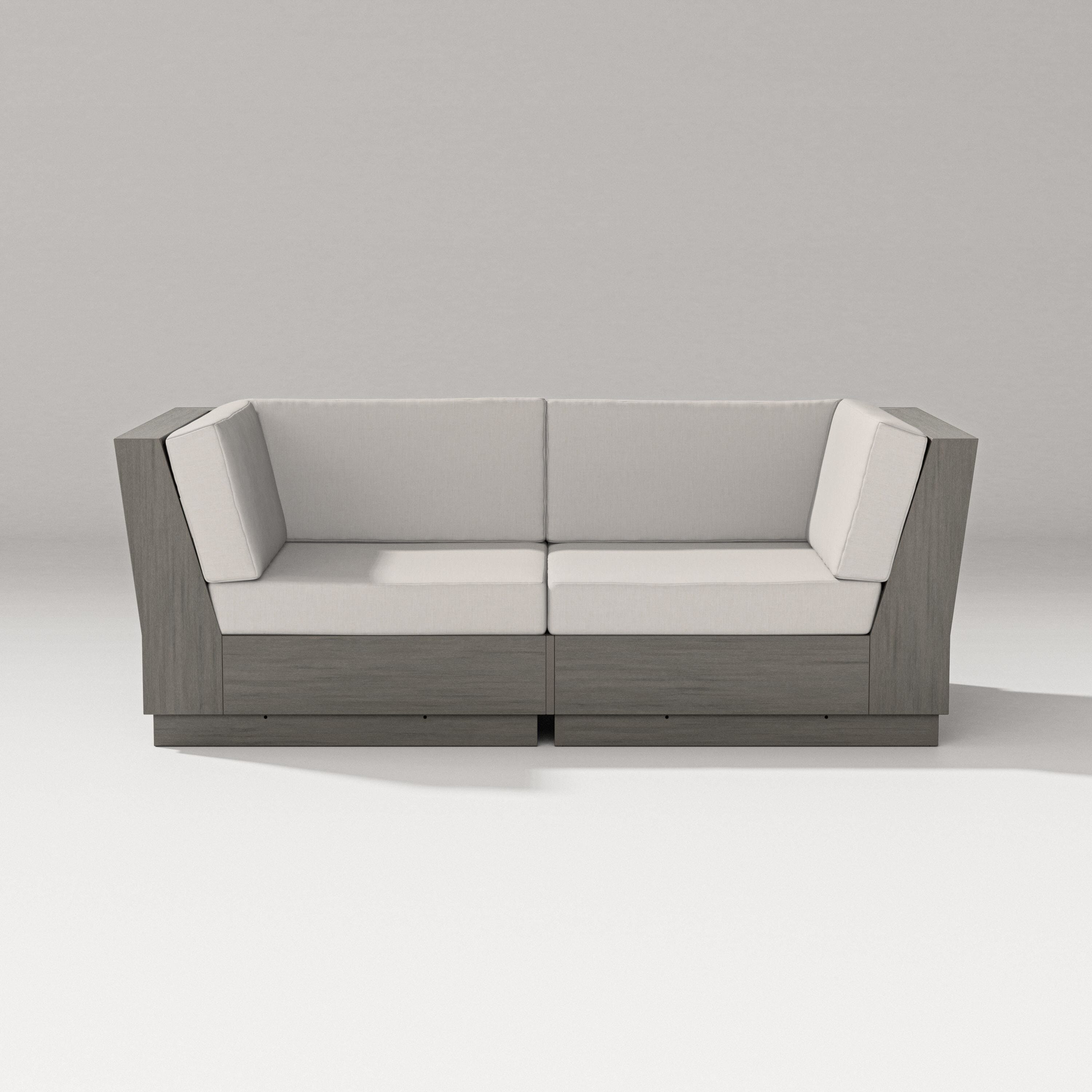 PW Designer Series Elevate Loveseat Sectional in Driftwood / Cast Ash