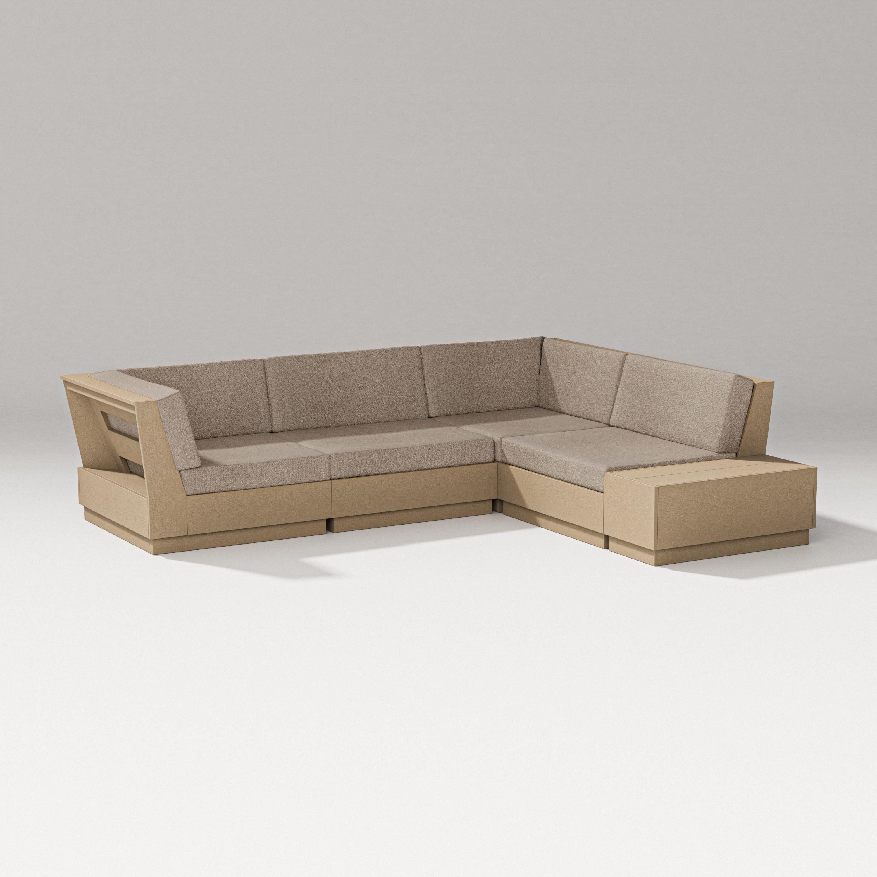 PW Designer Series Elevate Corner Sectional in Vintage Sahara / Spiced Burlap